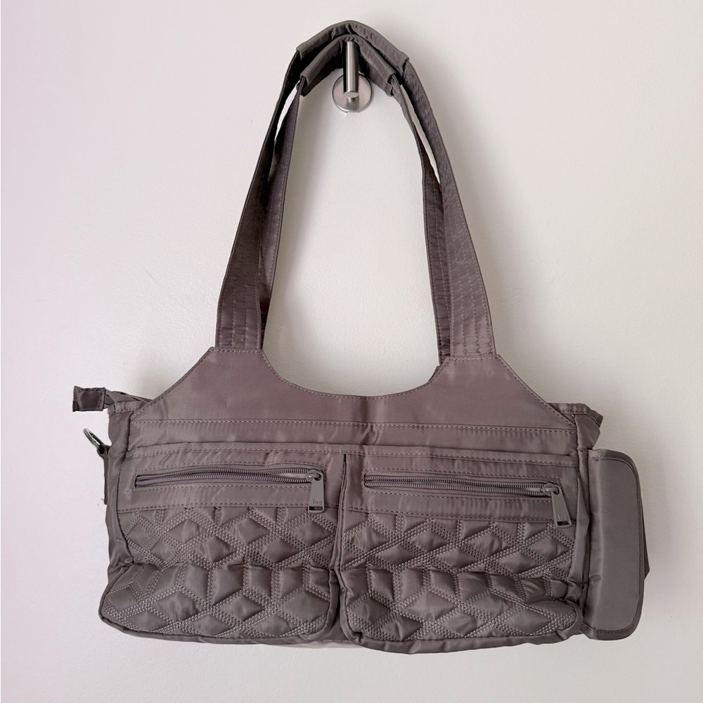 Lug Streetcar Quilted Shoulder Bag Purse in Brown Walnut Travel Bag